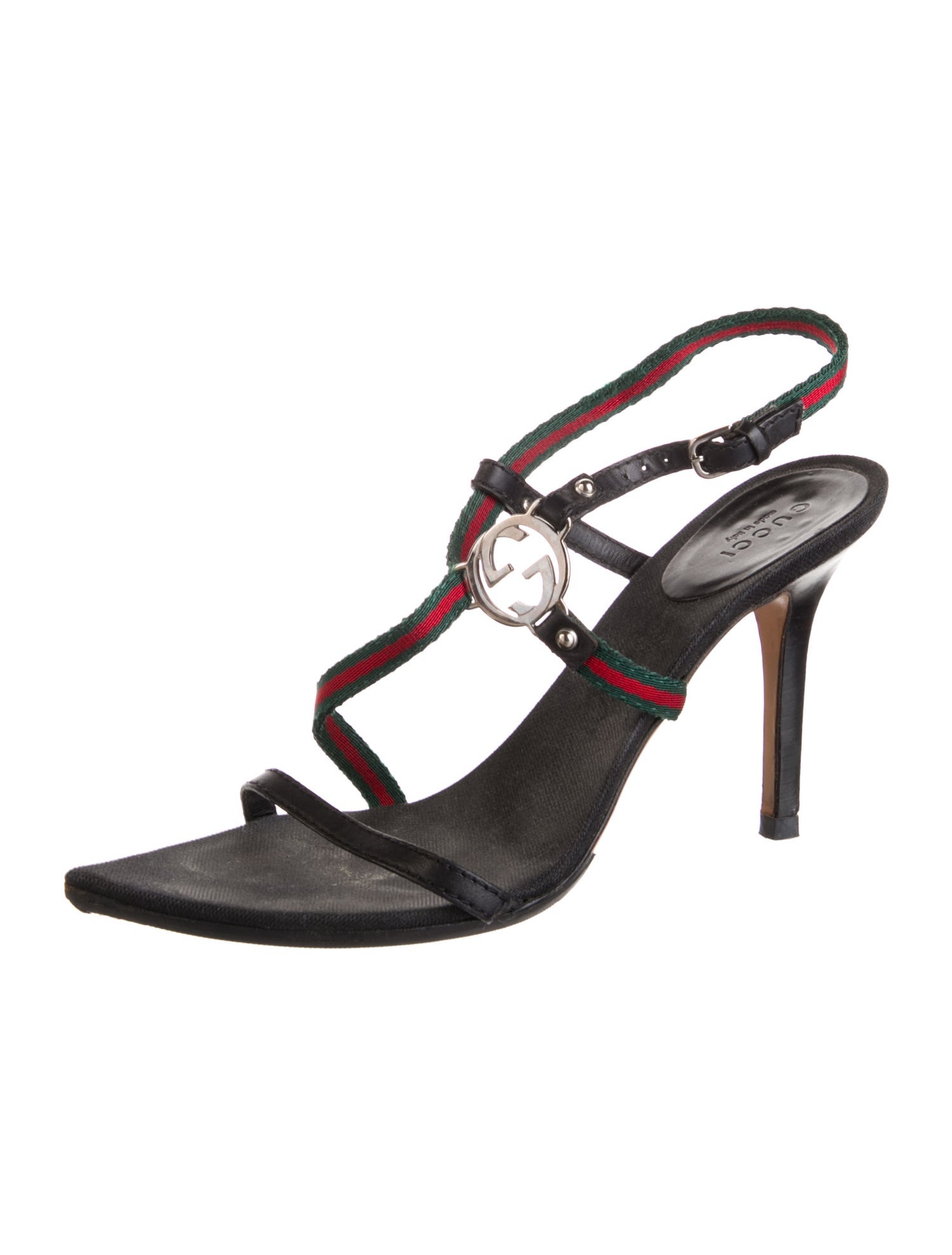 Gucci Web Accent Canvas Sandals