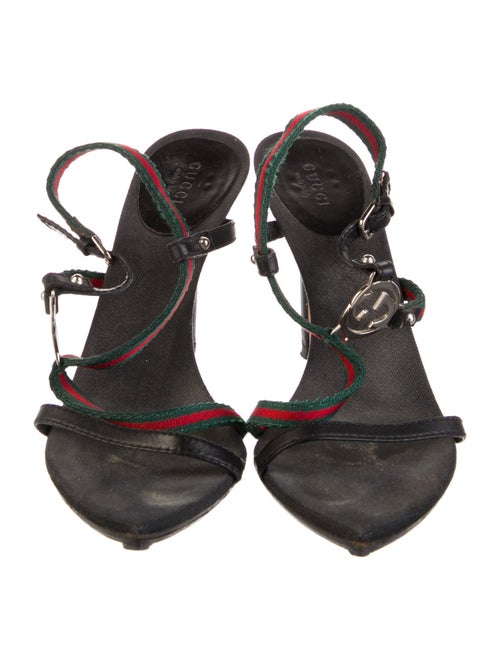 Gucci Web Accent Canvas Sandals