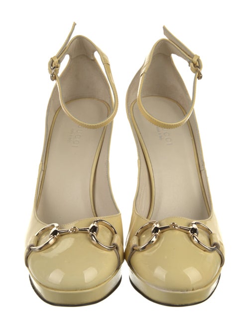 Gucci Horsebit Accent Patent Leather Sandals