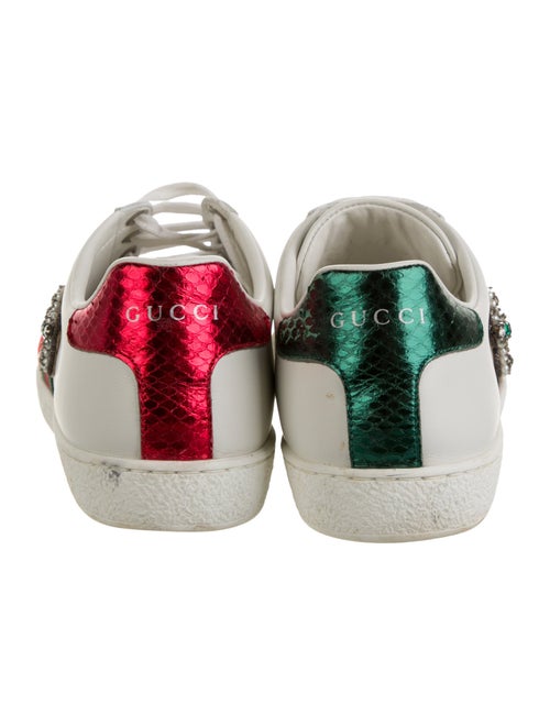 Gucci Web Accent Leather Sneakers