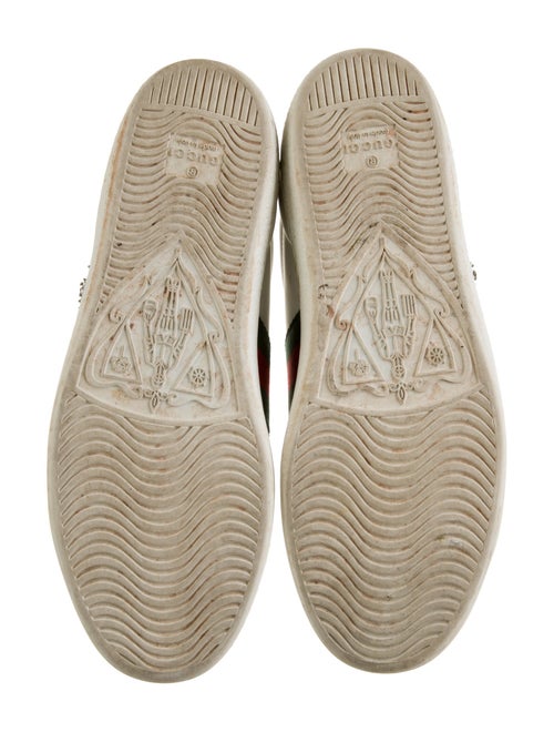 Gucci Web Accent Leather Sneakers