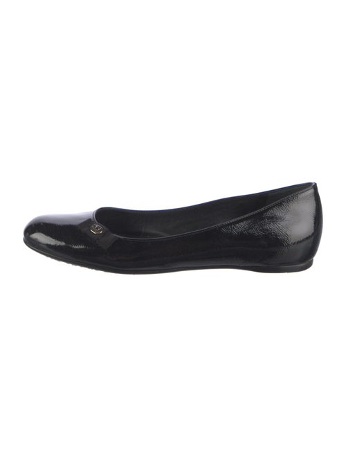 Gucci Interlocking G Logo Patent Leather Flats
