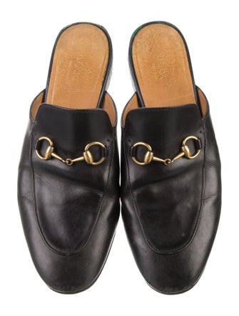 Gucci Horsebit Accent Leather Mules