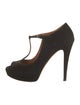 Gucci Suede T-Strap Pumps