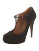 Gucci Suede T-Strap Pumps