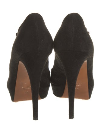 Gucci Suede T-Strap Pumps