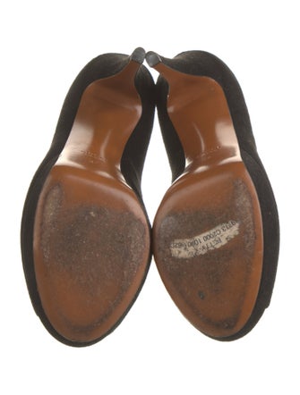 Gucci Suede T-Strap Pumps