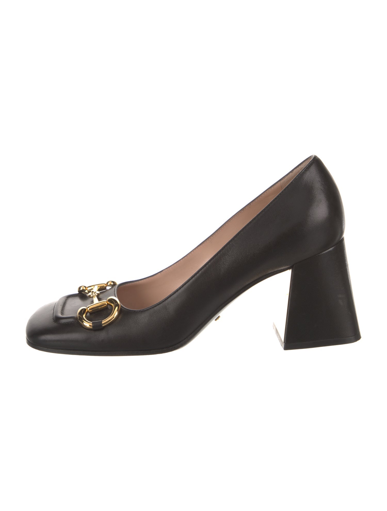 Gucci Horsebit Accent Leather Pumps