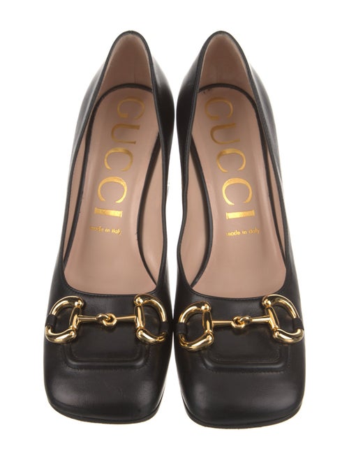 Gucci Horsebit Accent Leather Pumps