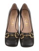Gucci Horsebit Accent Leather Pumps