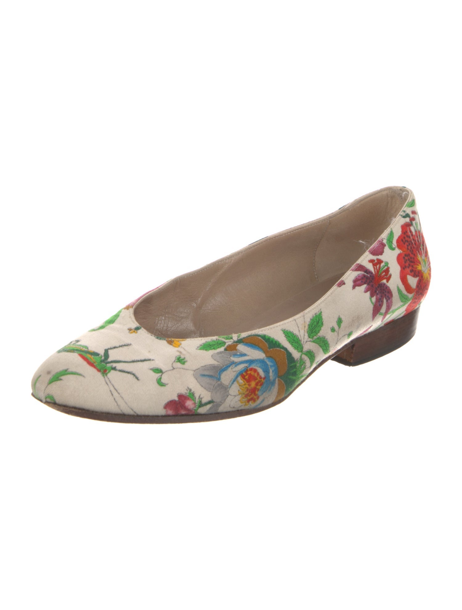 Gucci Flora Print Flats