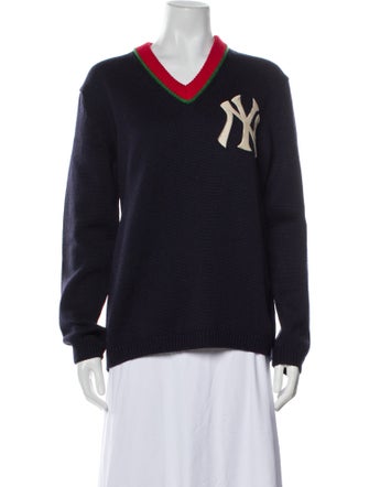 Gucci Wool Colorblock Pattern Sweater