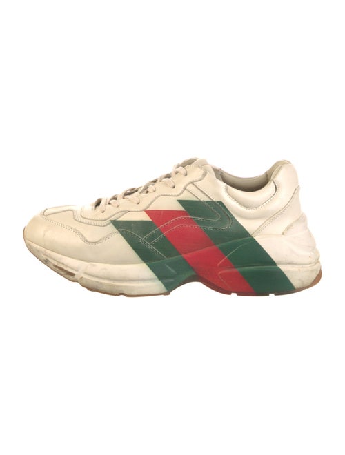 Gucci Web Accent Leather Sneakers