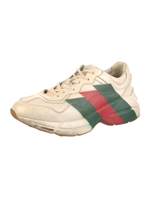 Gucci Web Accent Leather Sneakers