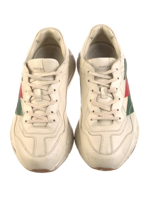 Gucci Web Accent Leather Sneakers