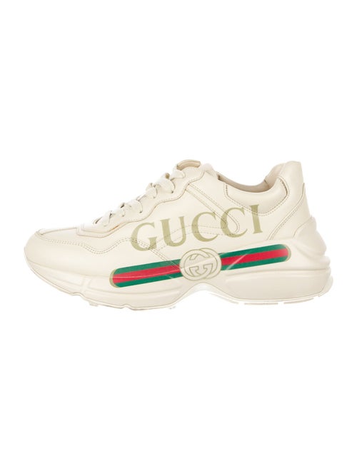 Gucci Web Accent Leather Sneakers