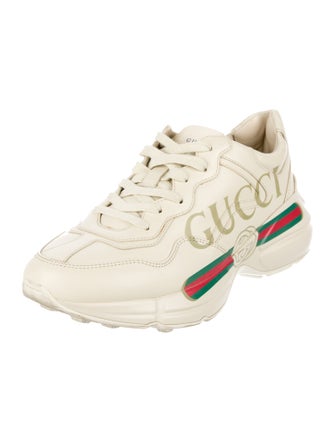 Gucci Web Accent Leather Sneakers