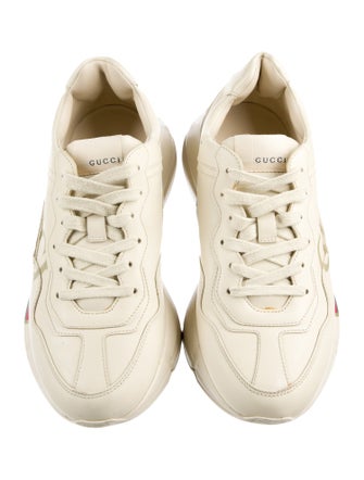 Gucci Web Accent Leather Sneakers