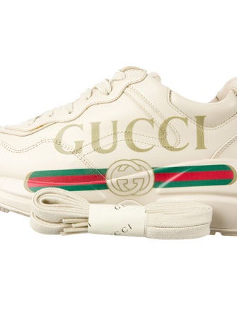 Gucci Web Accent Leather Sneakers