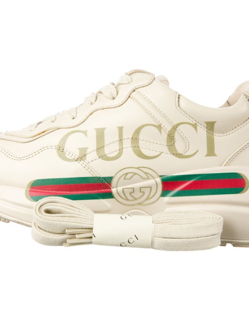 Gucci Web Accent Leather Sneakers