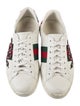 Gucci Web Accent Leather Sneakers