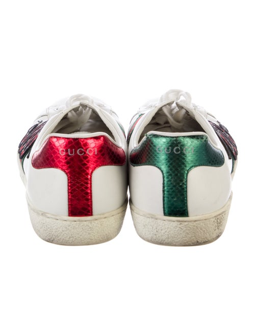 Gucci Web Accent Leather Sneakers