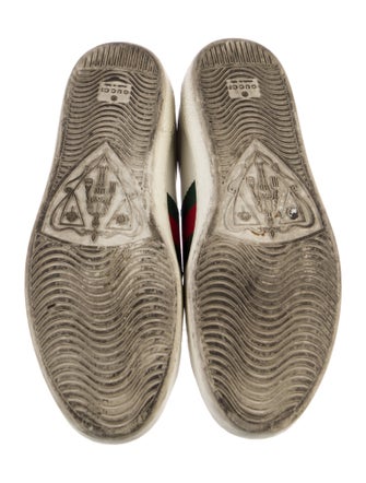 Gucci Web Accent Leather Sneakers