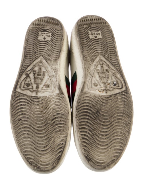 Gucci Web Accent Leather Sneakers