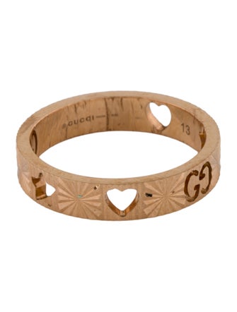Gucci 18K Icon Star & Heart Double G Band Ring