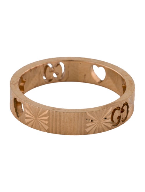 Gucci 18K Icon Star & Heart Double G Band Ring