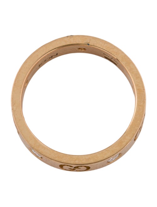 Gucci 18K Diamond Thin Icon Band Ring
