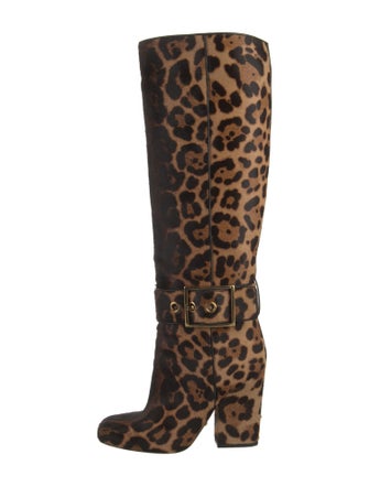 Gucci Ponyhair Animal Print Boots