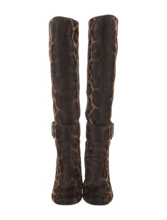 Gucci Ponyhair Animal Print Boots