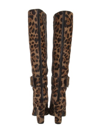 Gucci Ponyhair Animal Print Boots