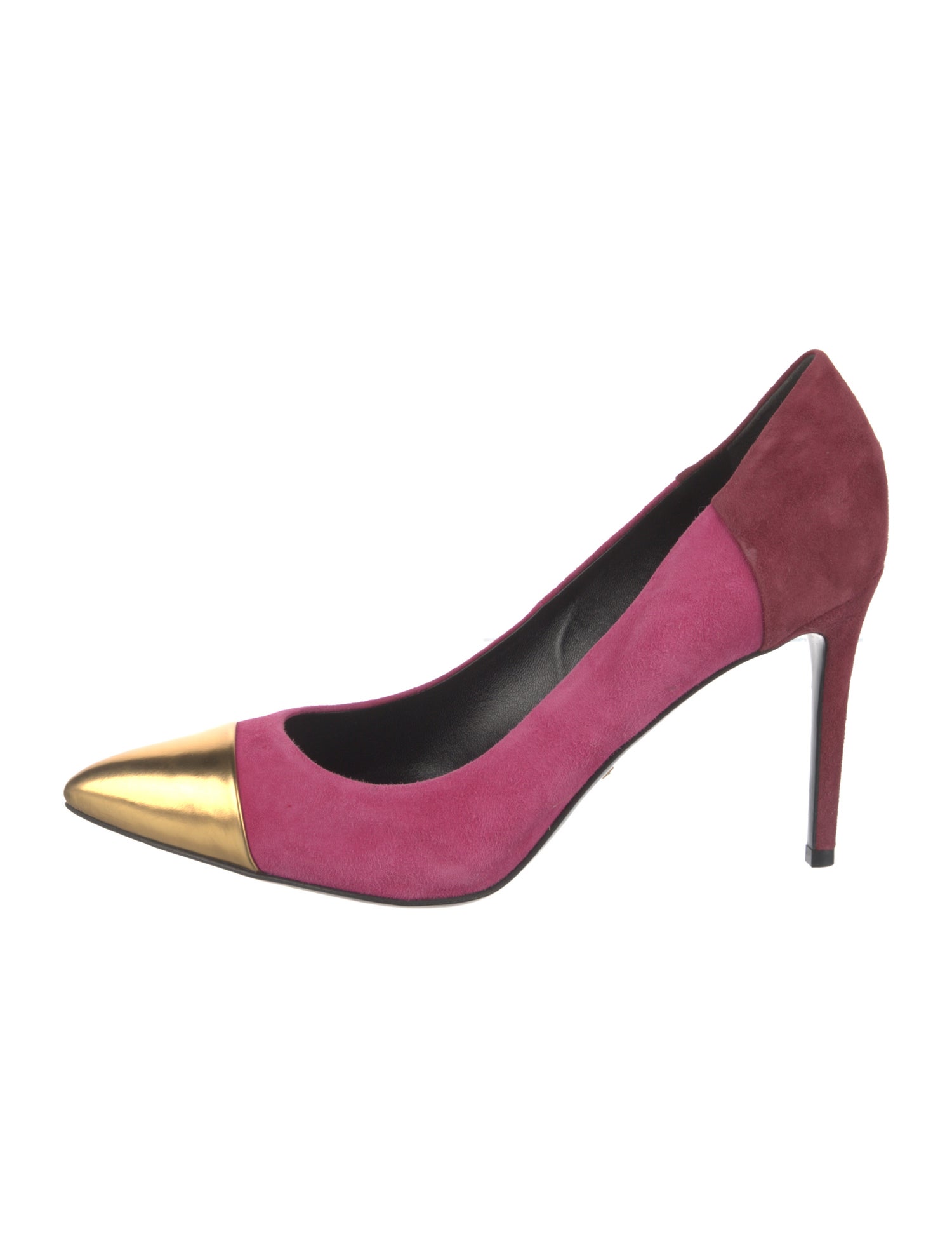 Gucci Suede Colorblock Pattern Pumps