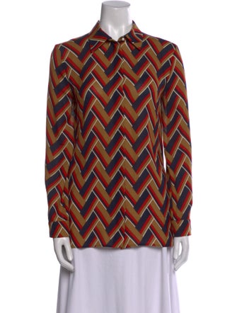 Gucci 2015 Silk Button-Up Top