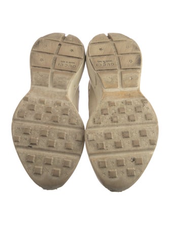 Gucci Web Accent Leather Sneakers