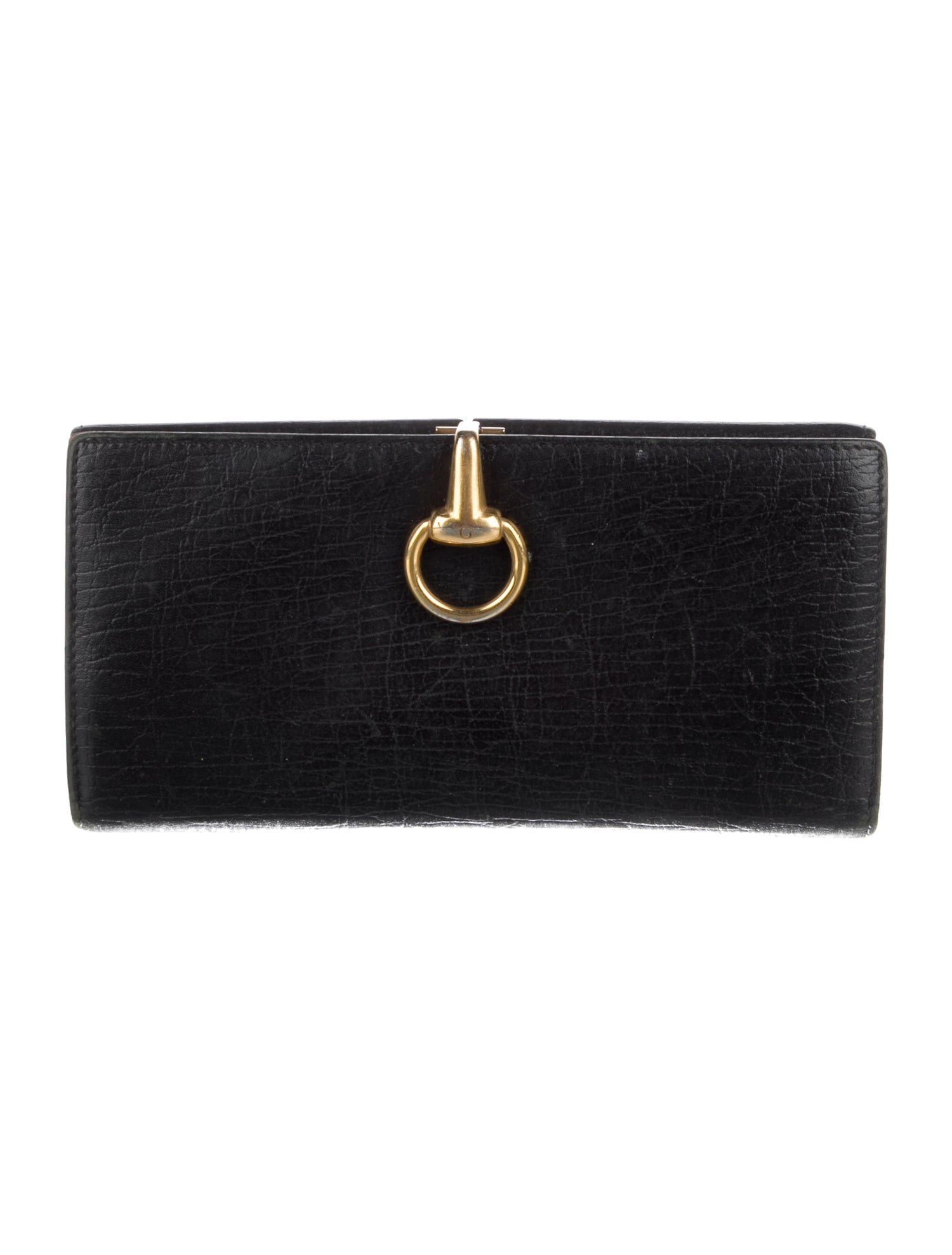 Gucci Hasler Horsebit Accent Leather Continental Wallet