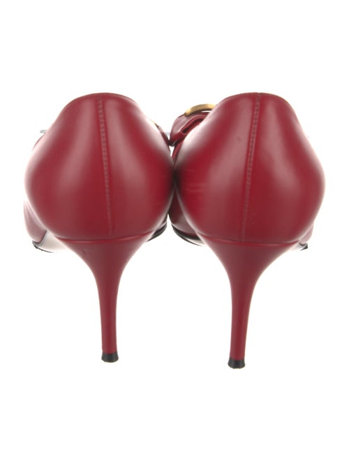 Gucci Faux Pearl Accents Leather Pumps