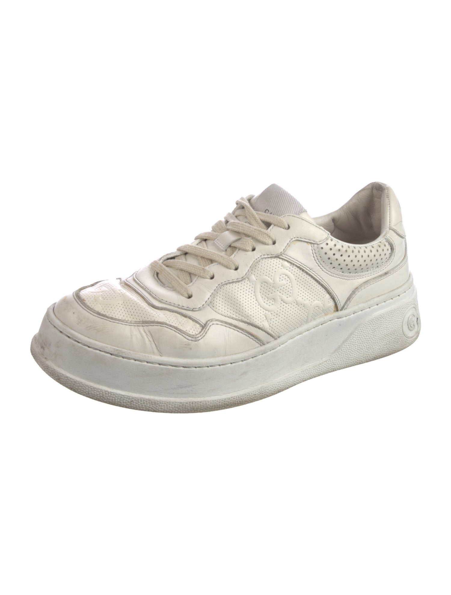 Gucci Interlocking G Logo Leather Sneakers