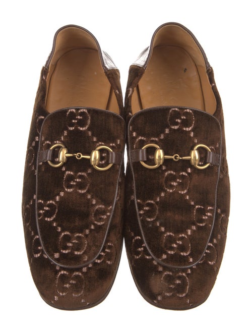 Gucci GG Logo Velvet Dress Loafers