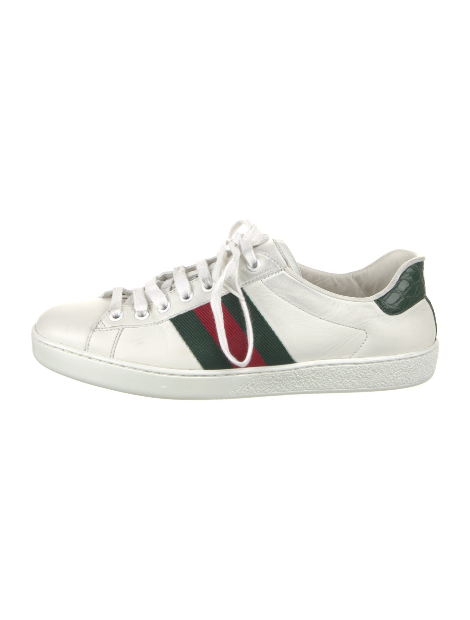 Gucci Web Accent Leather Sneakers