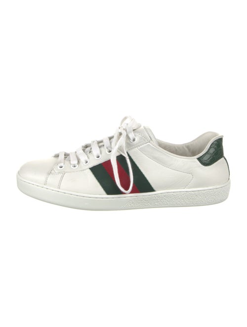 Gucci Web Accent Leather Sneakers