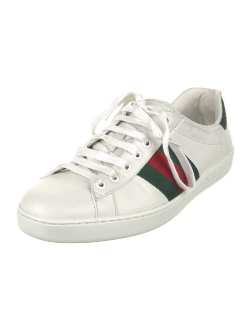 Gucci Web Accent Leather Sneakers
