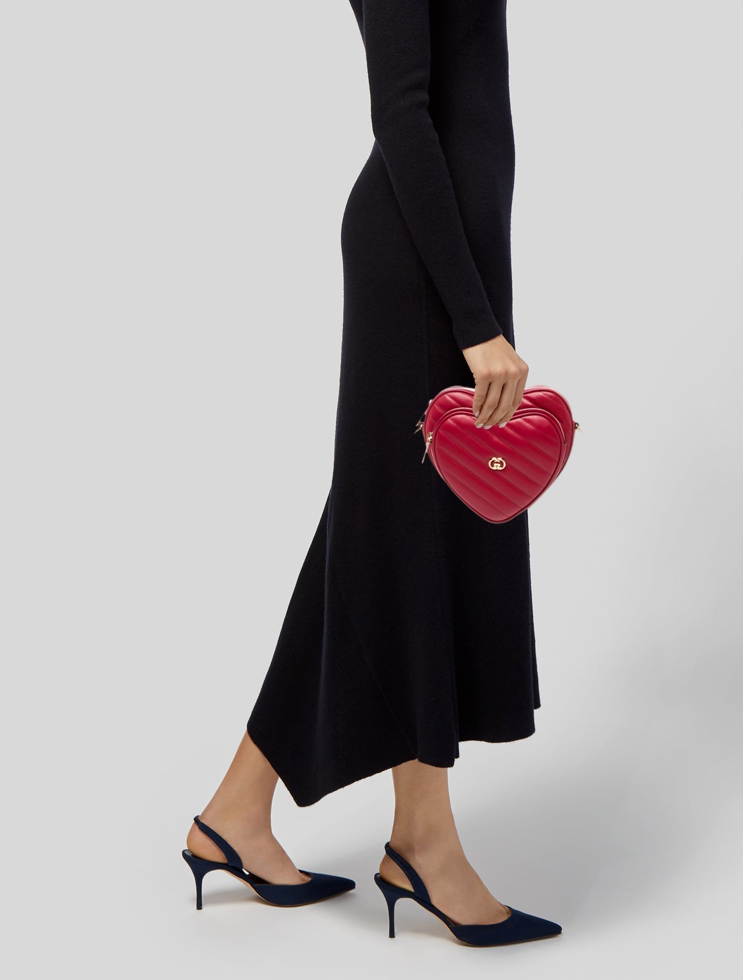 Gucci Interlocking G Interlocking GG Heart Shoulder Bag
