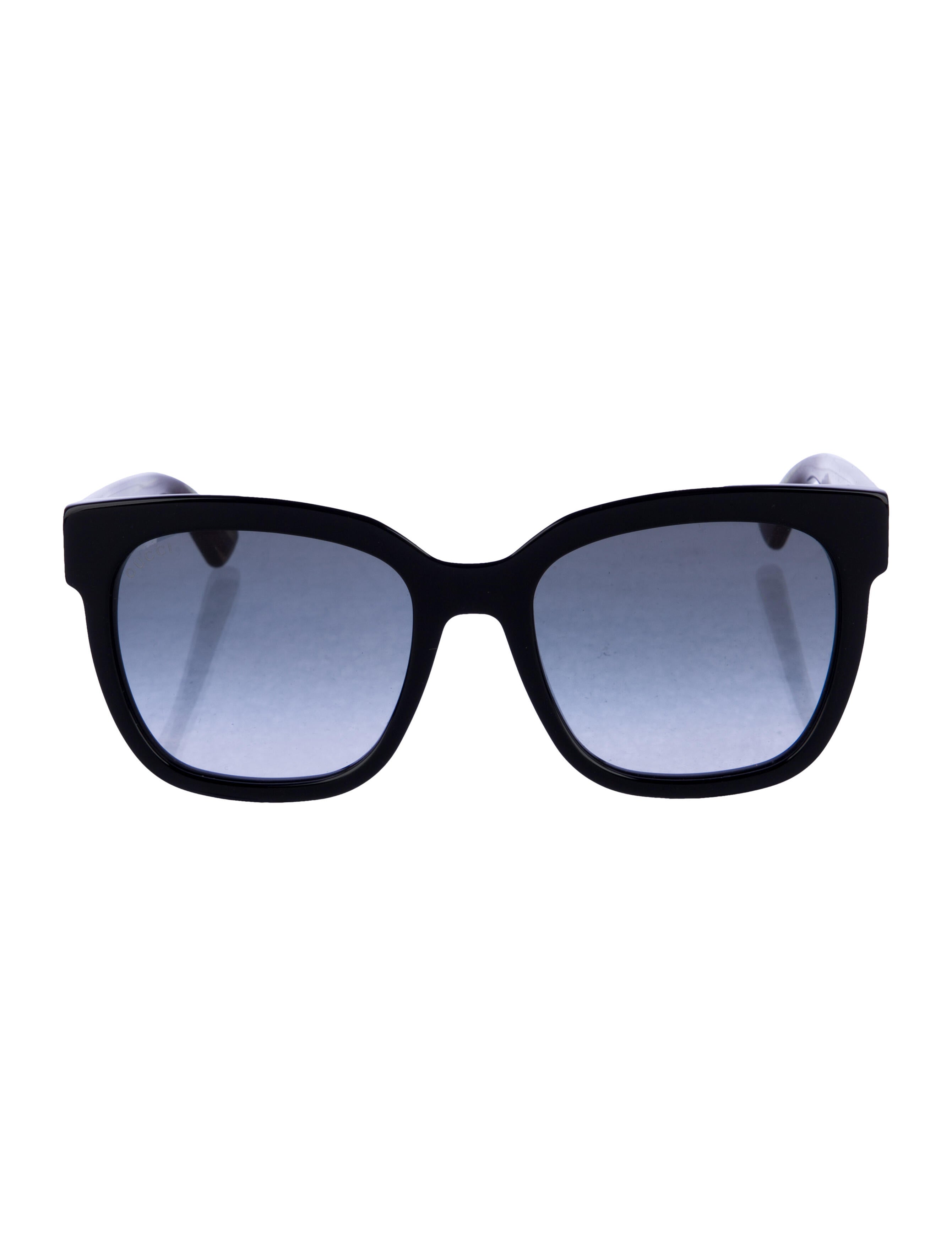 Gucci Web Accent Wayfarer Sunglasses