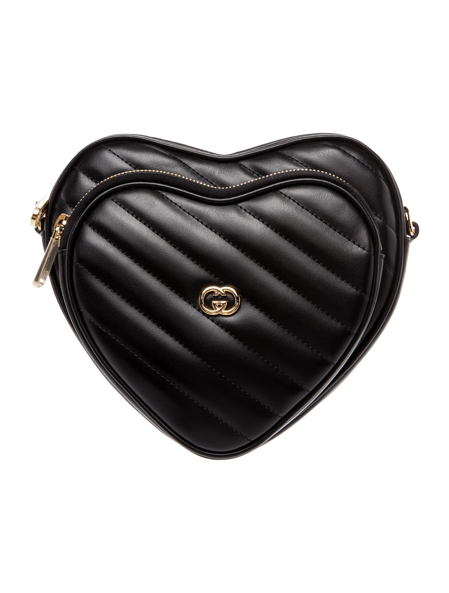 Gucci Quilted Interlocking G Heart Quilted Shoulder Bag
