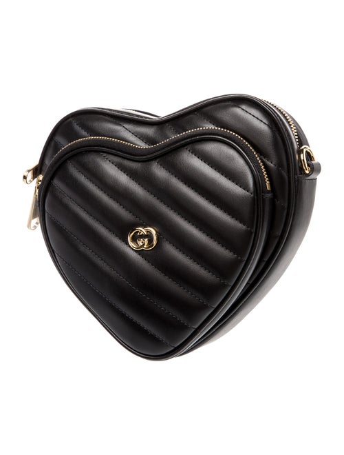 Gucci Quilted Interlocking G Heart Quilted Shoulder Bag