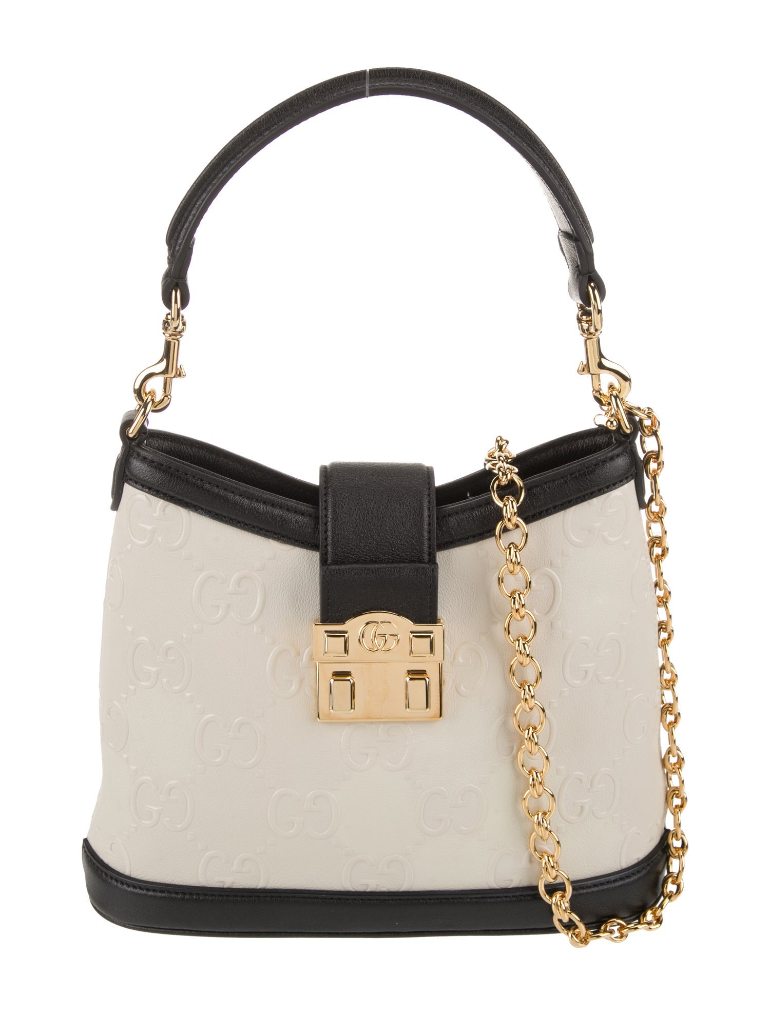 Gucci Embossed Leather Shoulder Bag