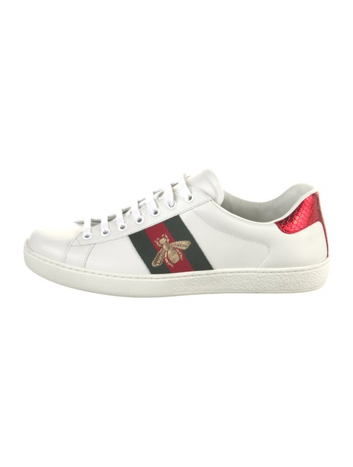 Gucci Web Accent Leather Sneakers